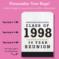Custom Text Paper Treat Bags - Class Reunion