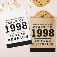 Custom Text Paper Treat Bags - Class Reunion