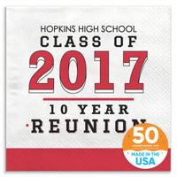 Custom Text Napkins - Class Reunion