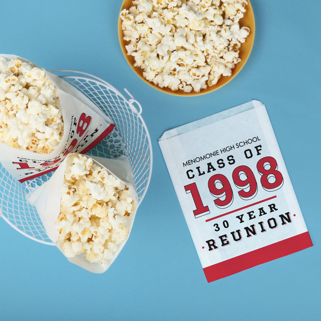 Custom Text Paper Treat Bags - Class Reunion