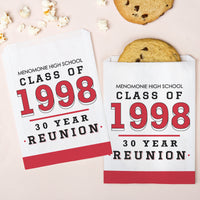 Custom Text Paper Treat Bags - Class Reunion