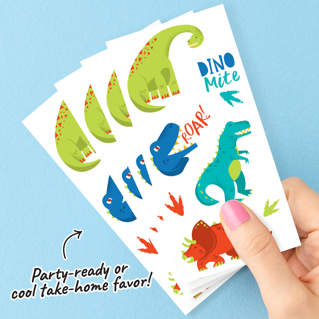 Roar Dinosaur Temporary Tattoos - 72 Ct