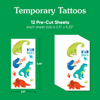 Roar Dinosaur Temporary Tattoos - 72 Ct