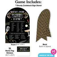 Roaring 20s What's Your Name Party Game