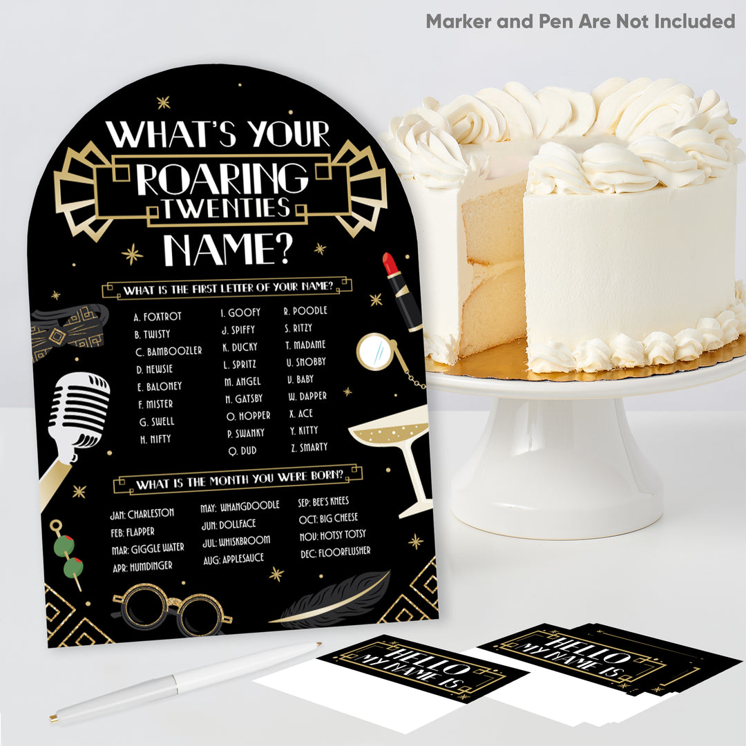 Roaring 20s What's Your Name Party Game