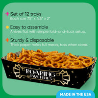 Roaring 20s Paper Food Trays - 12 Ct
