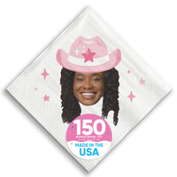 Custom Face Napkins - Rodeo Cowgirl