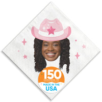 Custom Face Napkins - Rodeo Cowgirl