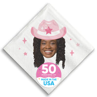 Custom Face Napkins - Rodeo Cowgirl