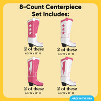 Rodeo Cowgirl 3D Centerpieces - 8 Ct