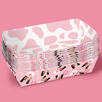 Custom Face Rodeo Cowgirl Paper Food Trays - 12 Ct