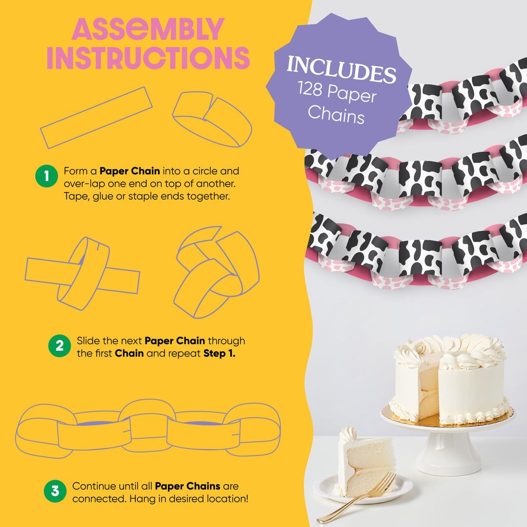 Rodeo Cowgirl DIY Paper Chains - 128 Pc