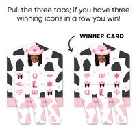 Custom Face Rodeo Cowgirl Pull Tab Game