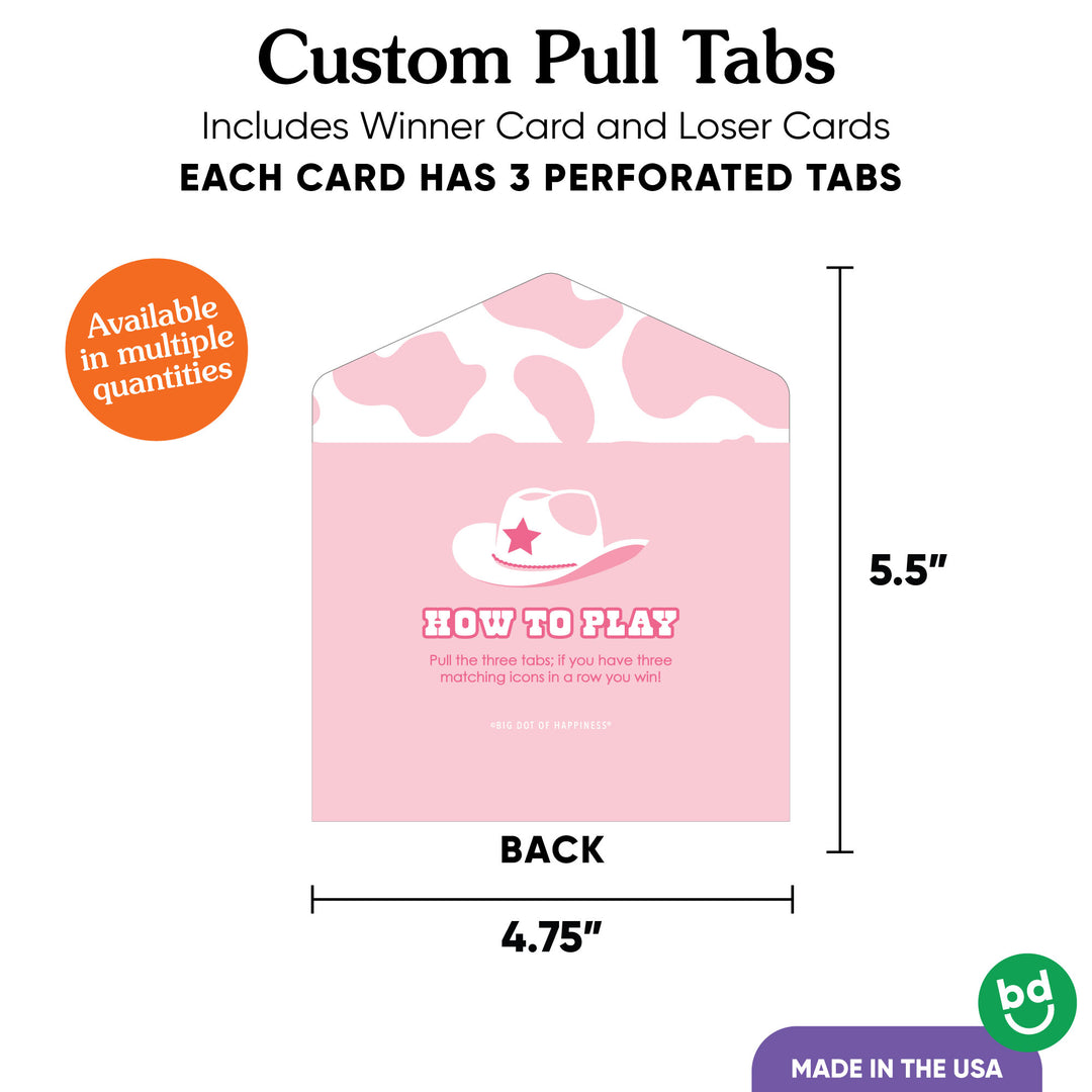 Custom Face Rodeo Cowgirl Pull Tab Game