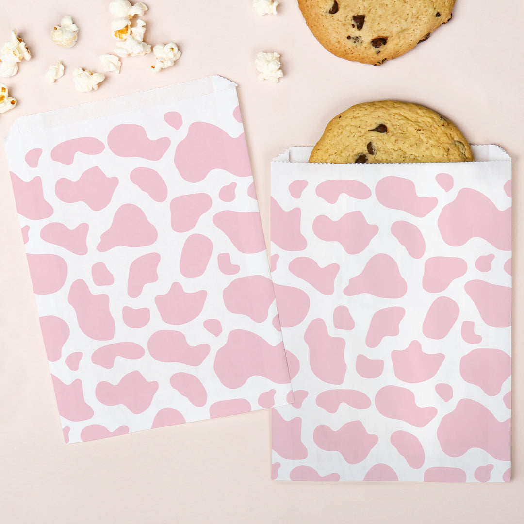 Paper Treat Bags - Cow Print - 25 Ct