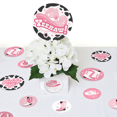 Rodeo Cowgirl - Pink Western Party Giant Circle Confetti - Party Decorations - Large Confetti 27 Count