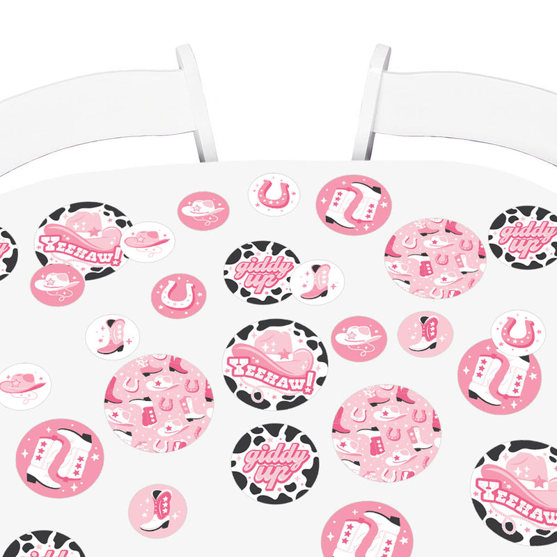 Rodeo Cowgirl - Pink Western Party Giant Circle Confetti - Party Decorations - Large Confetti 27 Count