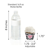 Rodeo Cowgirl - Cupcake Decoration - Pink Western Party Cupcake Wrappers and Treat Picks Kit - Set of 24