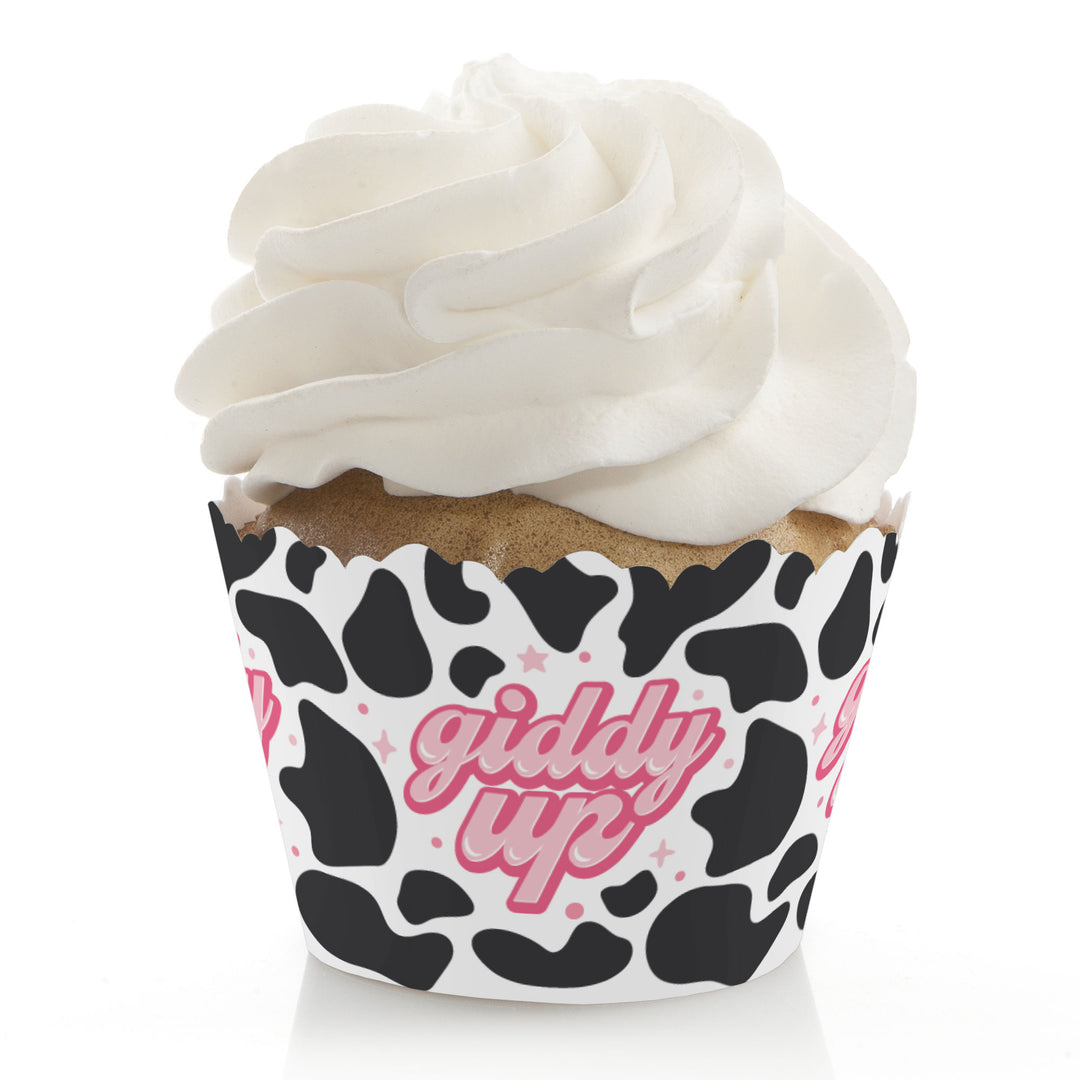 Rodeo Cowgirl - Pink Western Party Decorations - Party Cupcake Wrappers - Set of 12