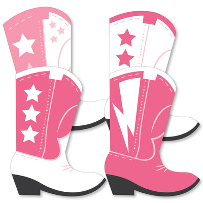 Rodeo Cowgirl - Cowboy Boots Decorations DIY Pink Western Party Essentials - Set of 20