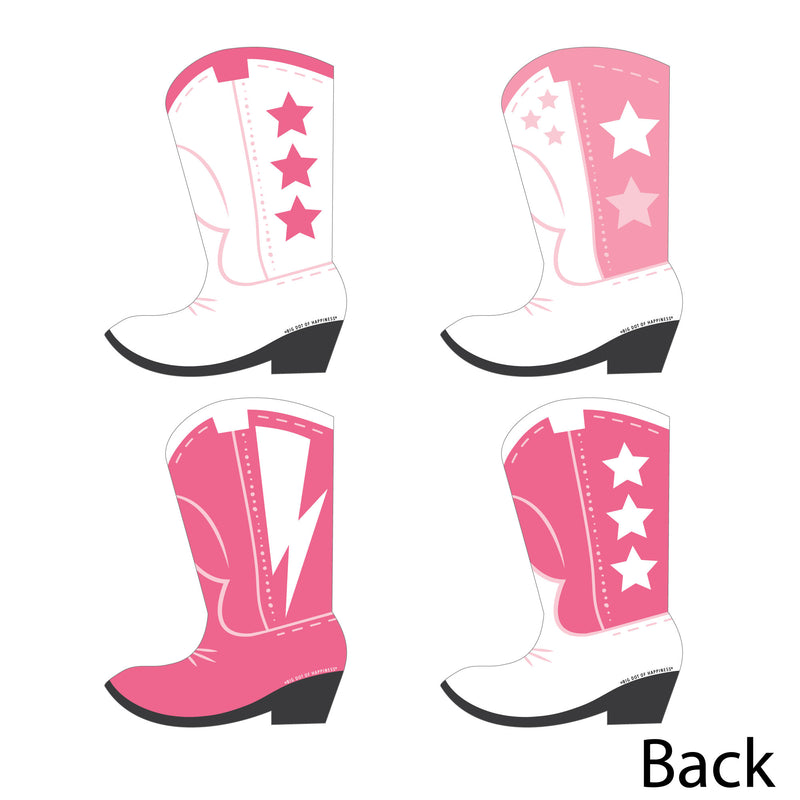 Rodeo Cowgirl - Cowboy Boots Decorations DIY Pink Western Party Essentials - Set of 20