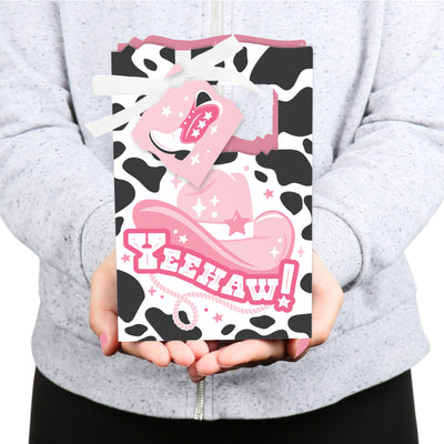Rodeo Cowgirl - Pink Western Party Favor Boxes - Set of 12