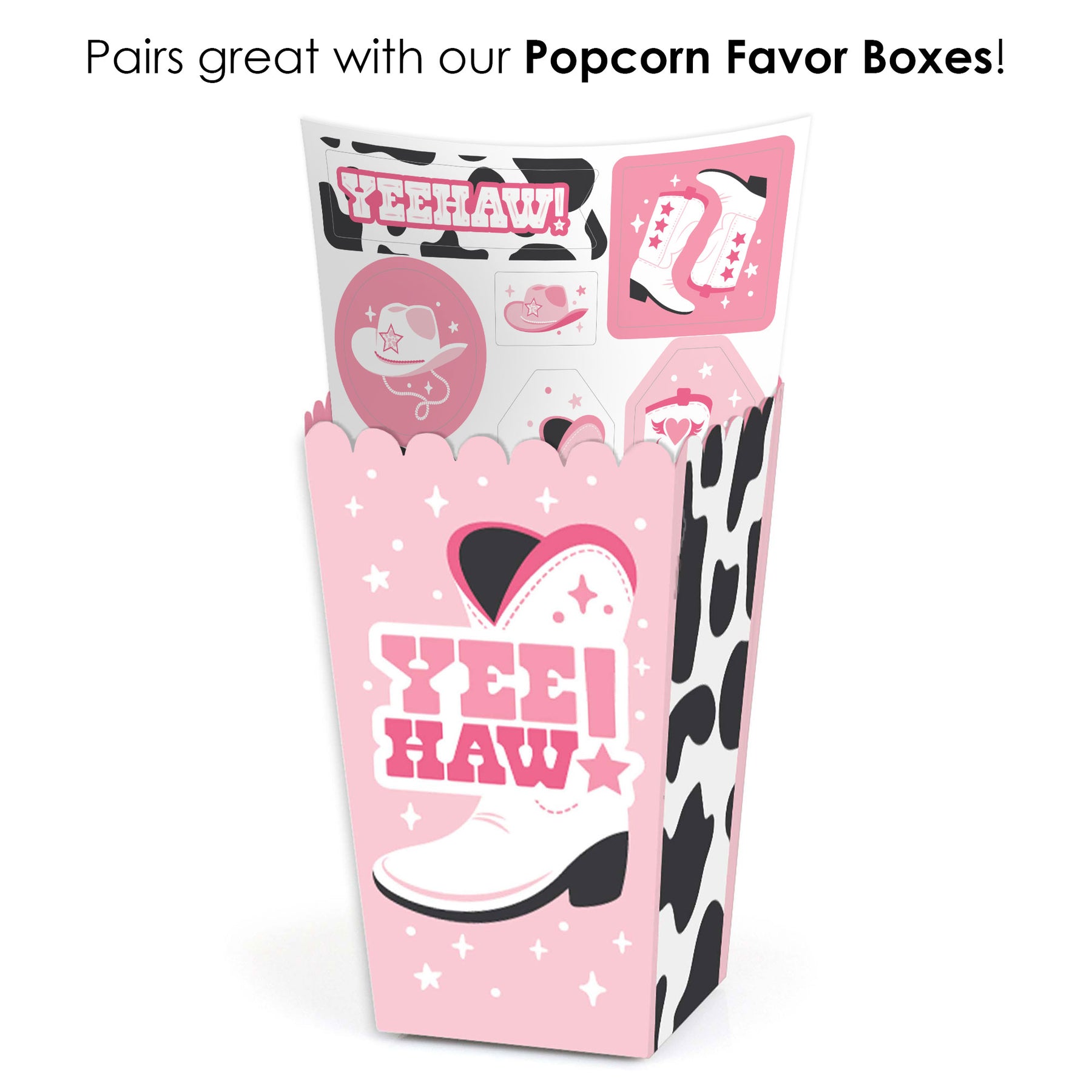 Pink Rodeo Sticker Rodeo Cowgirl - Pink Western Party Favor Sticker Set - 12 Sheets - 120 ...
