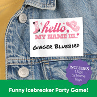 Rodeo Cowgirl What's Your Name Party Game
