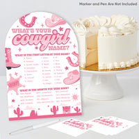 Rodeo Cowgirl What's Your Name Party Game
