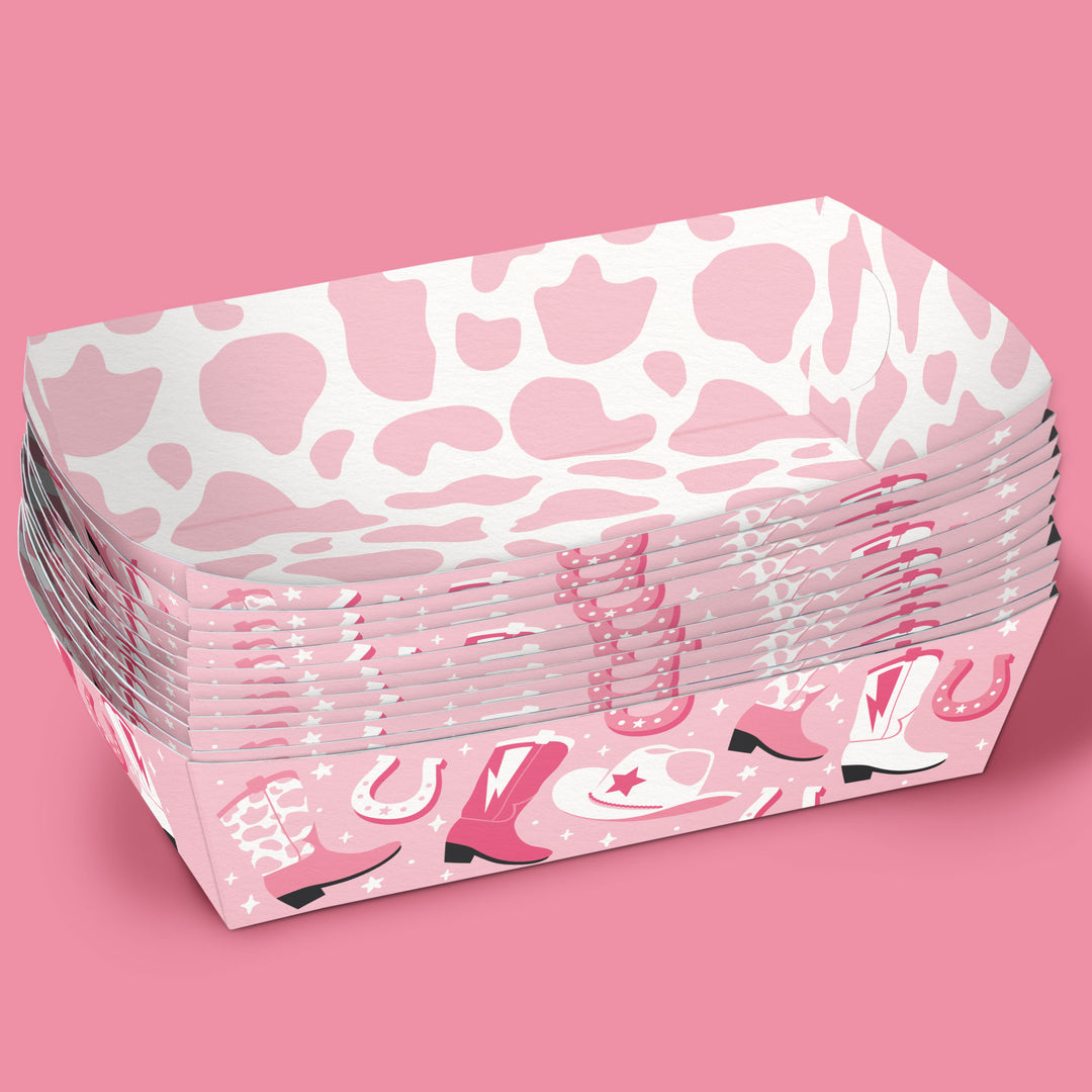 Pink Rodeo Party Paper Food Trays