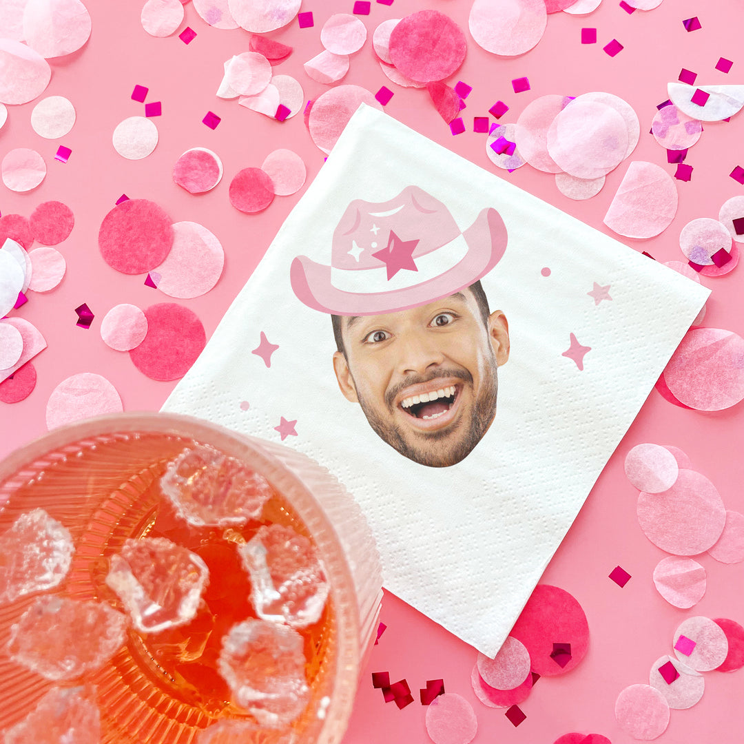 Custom Face Napkins - Rodeo Cowgirl