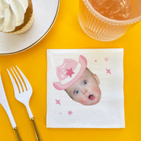 Custom Face Napkins - Rodeo Cowgirl
