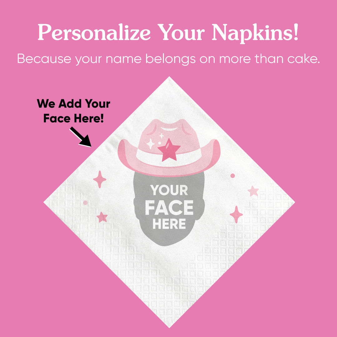 Custom Face Napkins - Rodeo Cowgirl