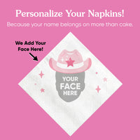 Custom Face Napkins - Rodeo Cowgirl