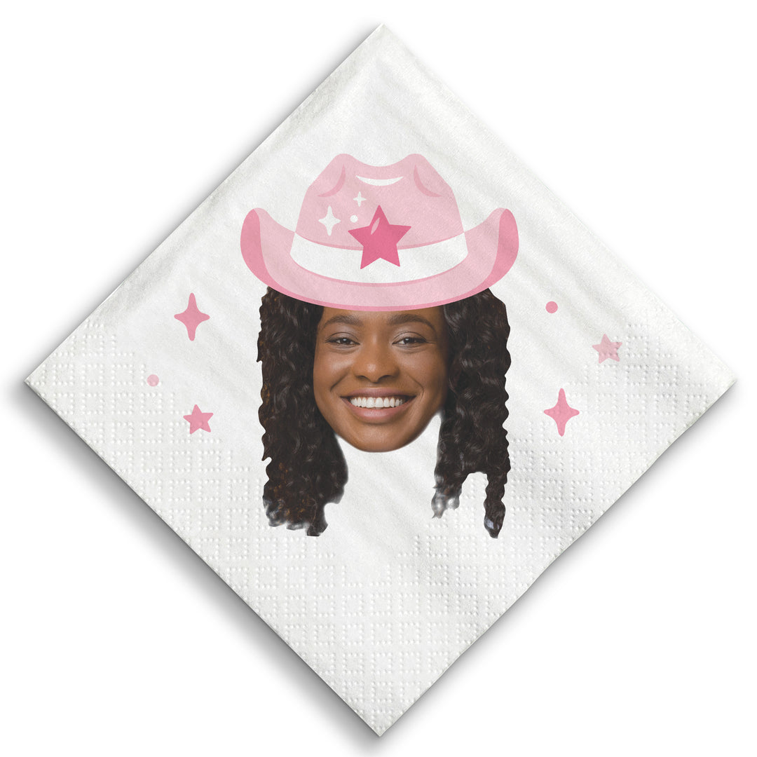 Custom Face Napkins - Rodeo Cowgirl