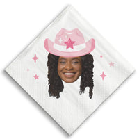 Custom Face Napkins - Rodeo Cowgirl