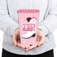 Rodeo Cowgirl - Pink Western Party Favor Popcorn Treat Boxes - Set of 12