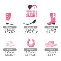 Rodeo Cowgirl - Yard Sign and Outdoor Lawn Decorations - Pink Western Party Yard Signs - Set of 8