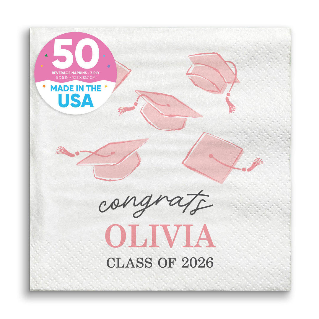 Custom Text - Grad Napkins