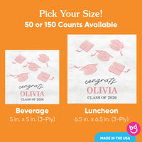 Custom Text - Pastel Grad Napkins