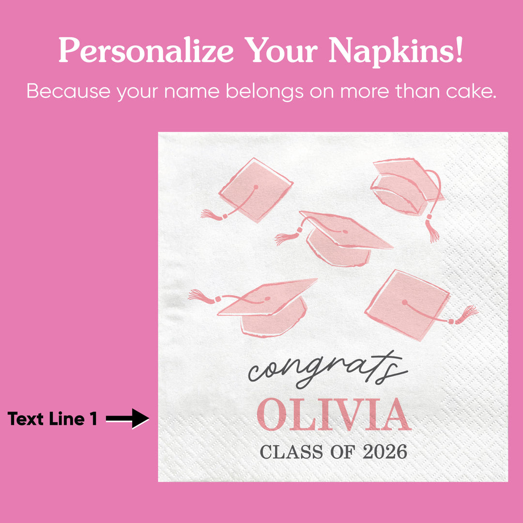 Custom Text - Pastel Grad Napkins