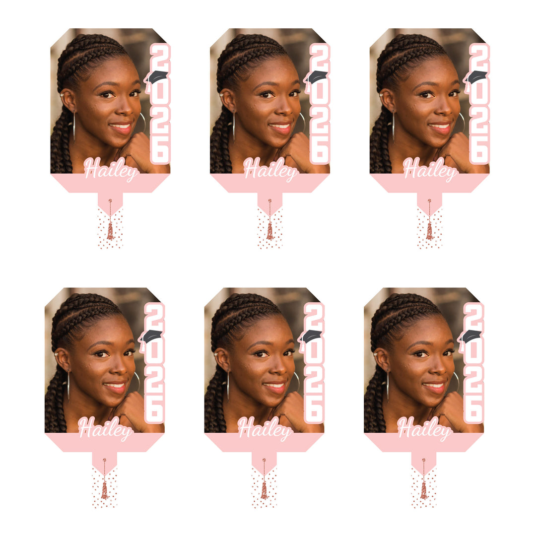 Custom Pastel Grad Photo Paddle 1, 3, 6, or 12 Ct