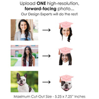 Custom Fun Face Rose Gold Grad Cap Essentials - 20 Ct