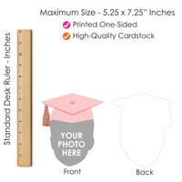 Custom Fun Face Rose Gold Grad Cap Essentials - 20 Ct
