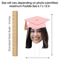 Custom Fun Face Rose Gold Grad Paddles - 6 Ct