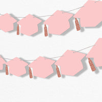 Graduation Grad Cap Garland Banner - 15 Pc