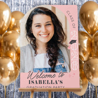 Custom Photo Grad Welcome Sign Rose Gold