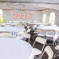 Rose Gold Grad - Large Graduation Party Decorations -  2026 - Outdoor Letter Banner