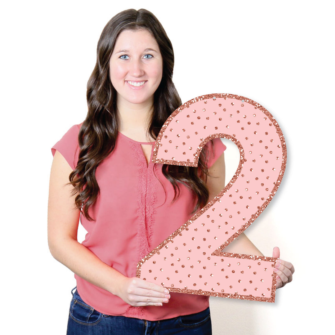 Rose Gold Grad - Large Graduation Party Decorations -  2026 - Outdoor Letter Banner