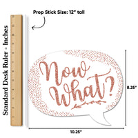Rose Gold Grad - 2026 Graduation Party Photo Booth Props Kit - 20 Count